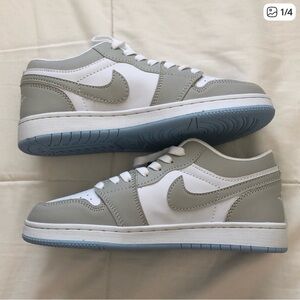 Nike Low-Top Sneakers in Gray, White, and Light Blue